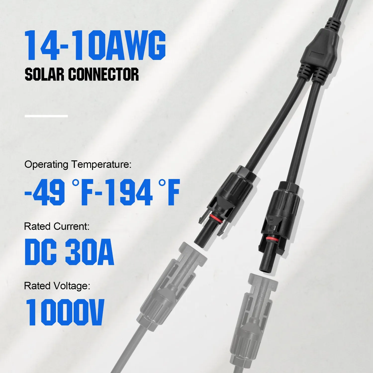 Eco-Worthy 12AWG MC4 Y paralelní konektory MFF FMM pár