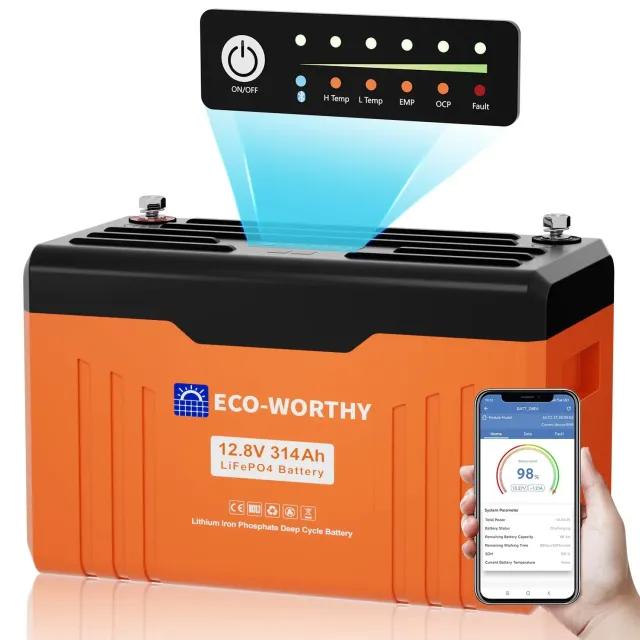 Eco-Worthy EnergyTrek 12V 314Ah LiFePO4 baterie 4019Wh