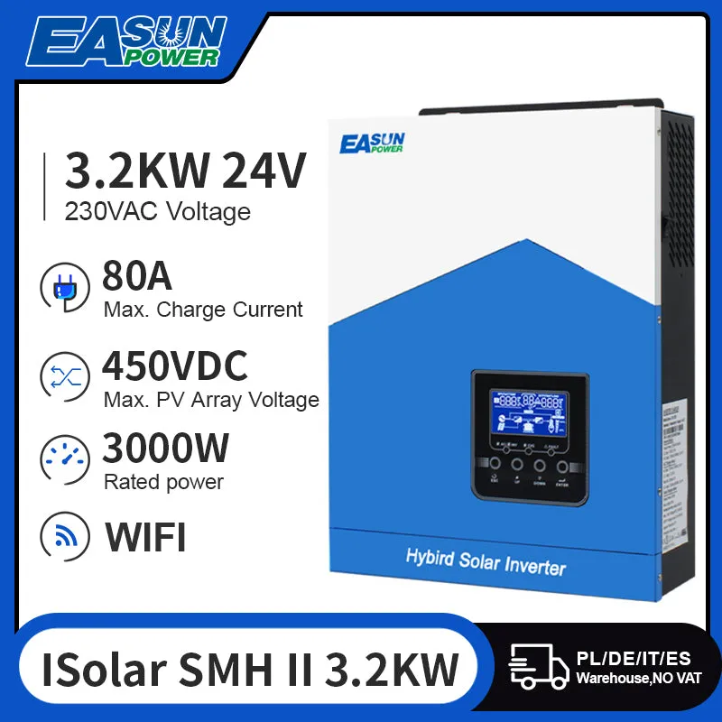 EASUN ISolar-SMH-II-3.2K-WIFI střídač 24V 80A