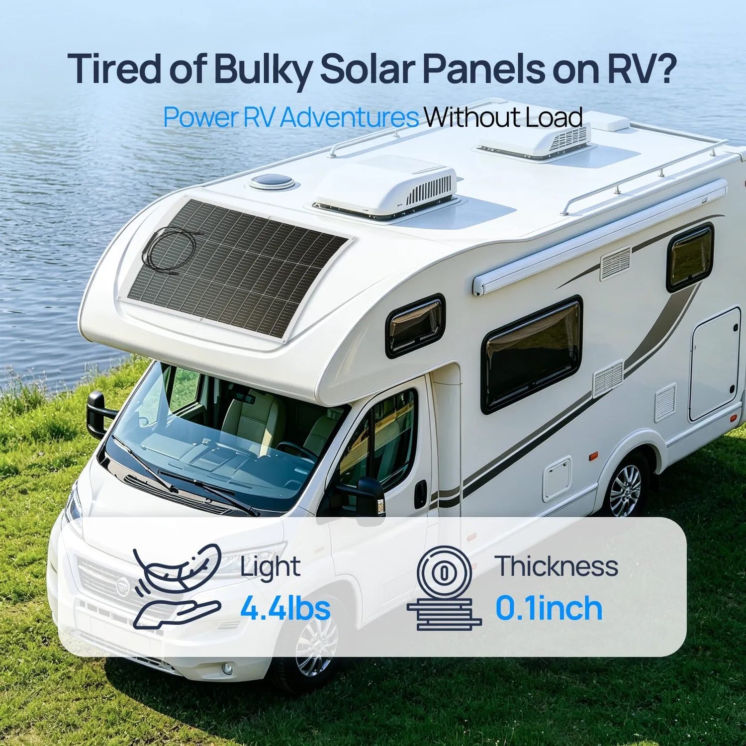Eco-Worthy 130 Watt 18BB flexibilní solární panel