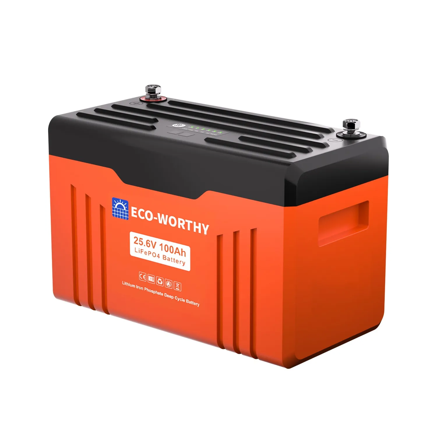 Eco-Worthy 24V 100Ah Bluetooth LiFePO4 baterie 2560Wh