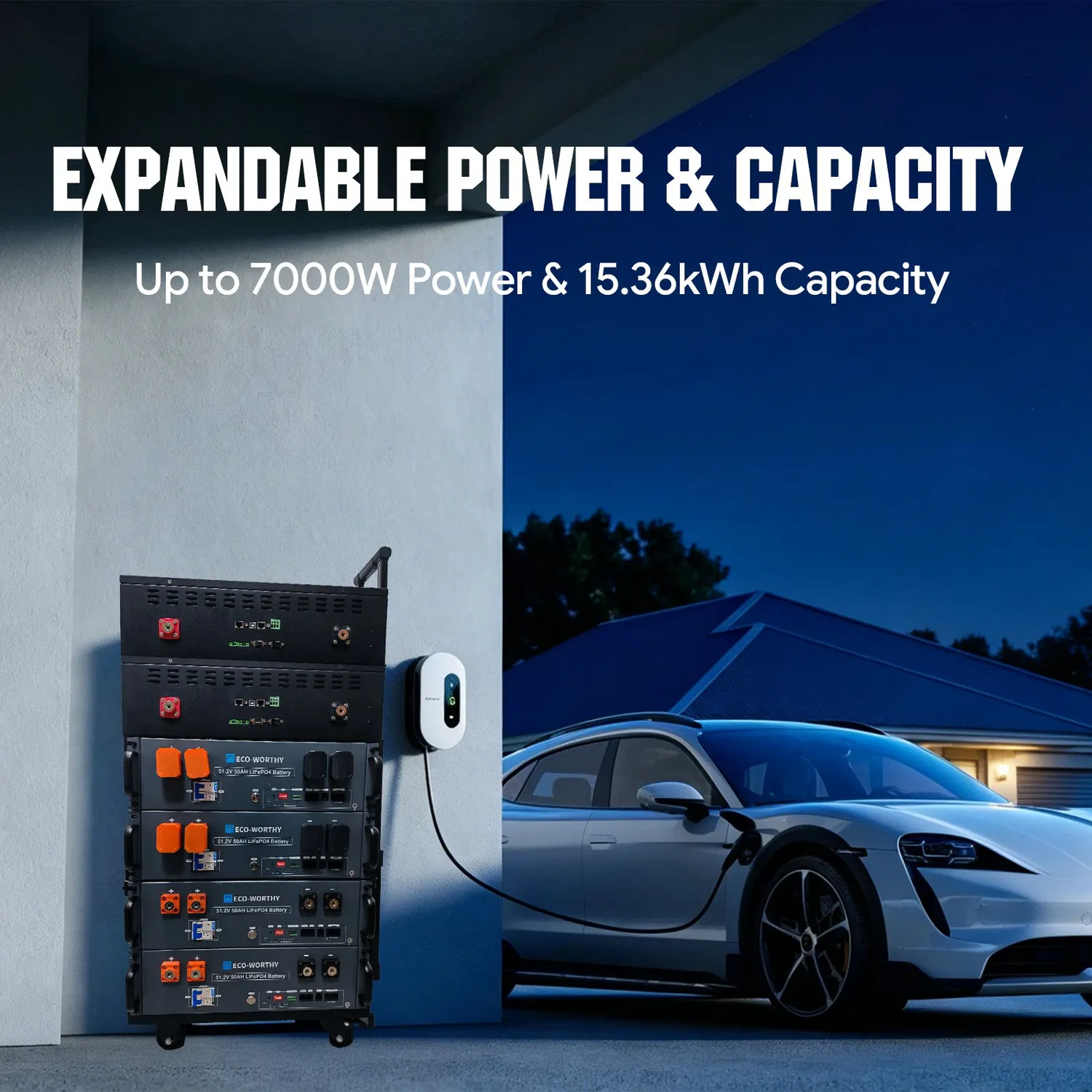 Eco-Worthy SL3500 stohovatelná bateriová stanice