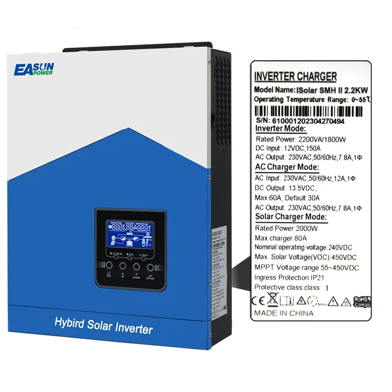 EASUN 3.2KW off-grid střídač 80A MPPT s WiFi