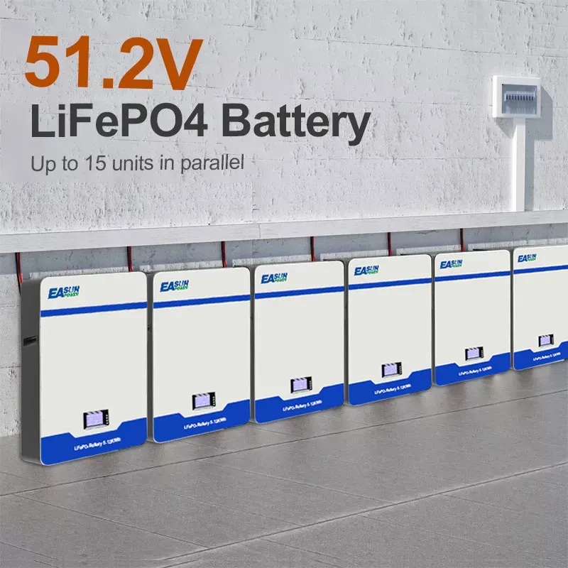 EASUN 5kWh 48V 100Ah LiFePO4 nástěnná baterie