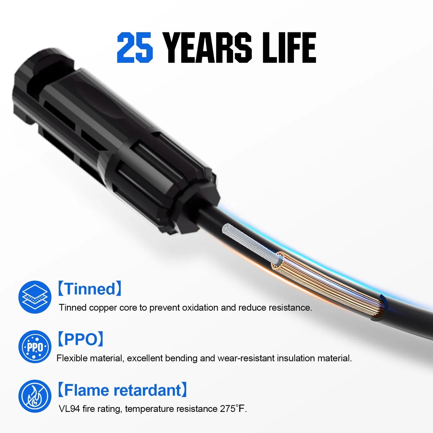 Eco-Worthy 12AWG MC4 Y paralelní konektory MFF FMM pár