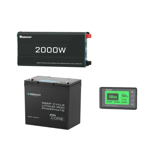 Renogy 1,28kWh karavanový systém 2000W 100Ah