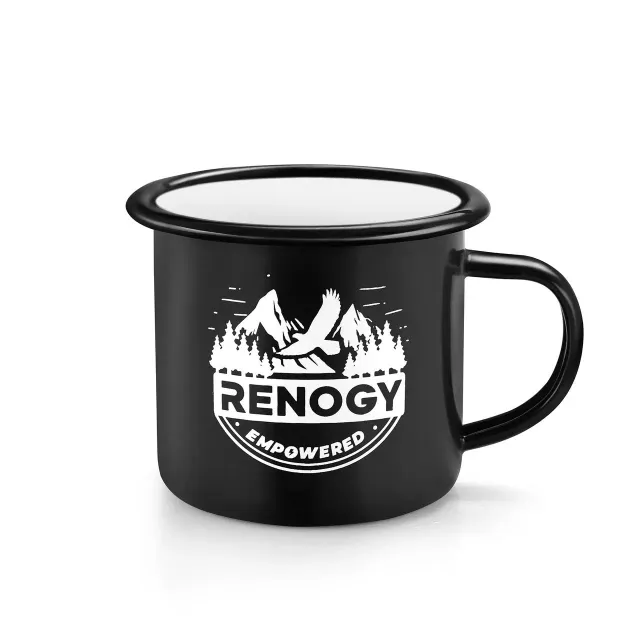 Renogy smaltovaný hrnek černý