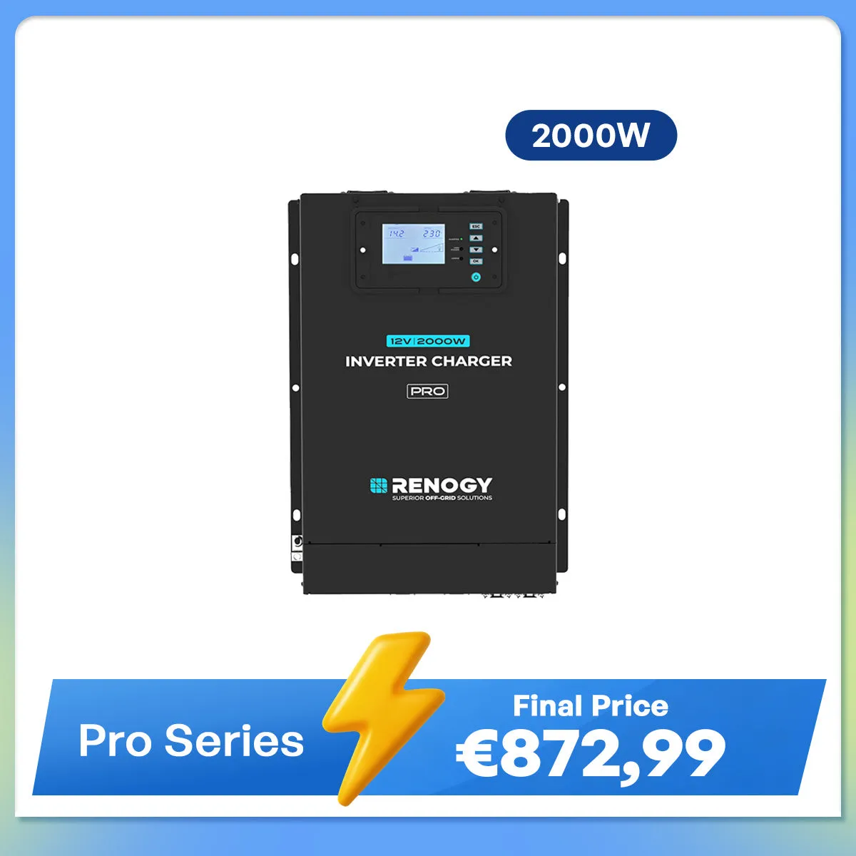 Renogy Pro 12V HF měnič s nabíječkou