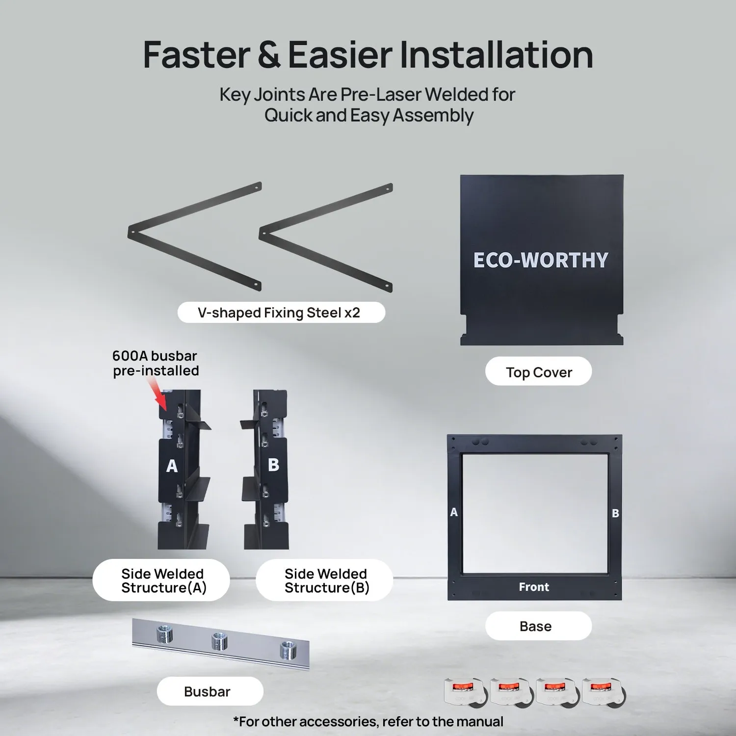 Eco-Worthy RACK6 V2.1 rack na baterie 600A