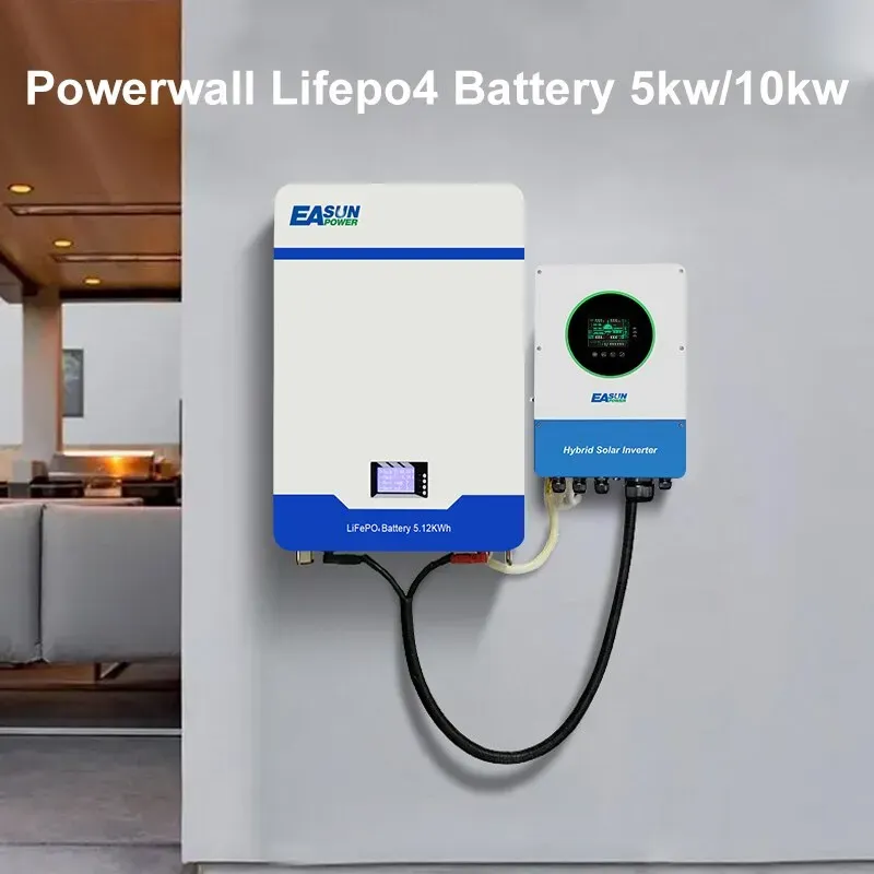 EASUN 5kWh 48V 100Ah LiFePO4 nástěnná baterie